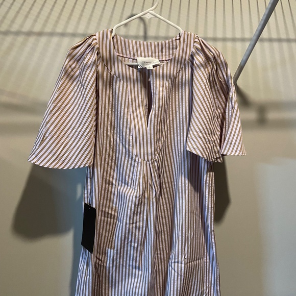 Tuckernuck Lilac Stripe Seersucker Flutter Sleeve Dress - Picture 6 of 6